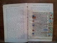 15th C illuminated Book of Hours leaf in a 1903 book on the alphabet